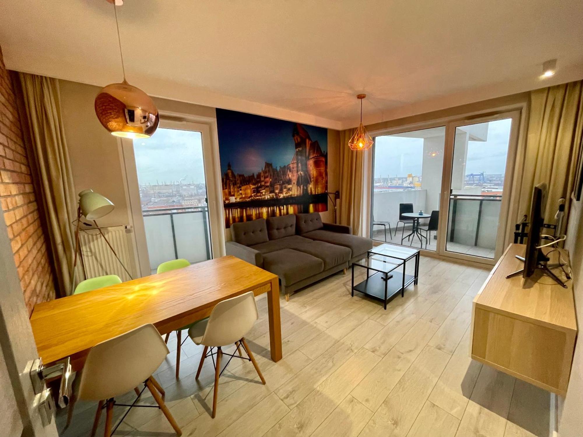 Bastion Walowa - Luxury Apartment With Beautiful View กดัญสก์ ภายนอก รูปภาพ