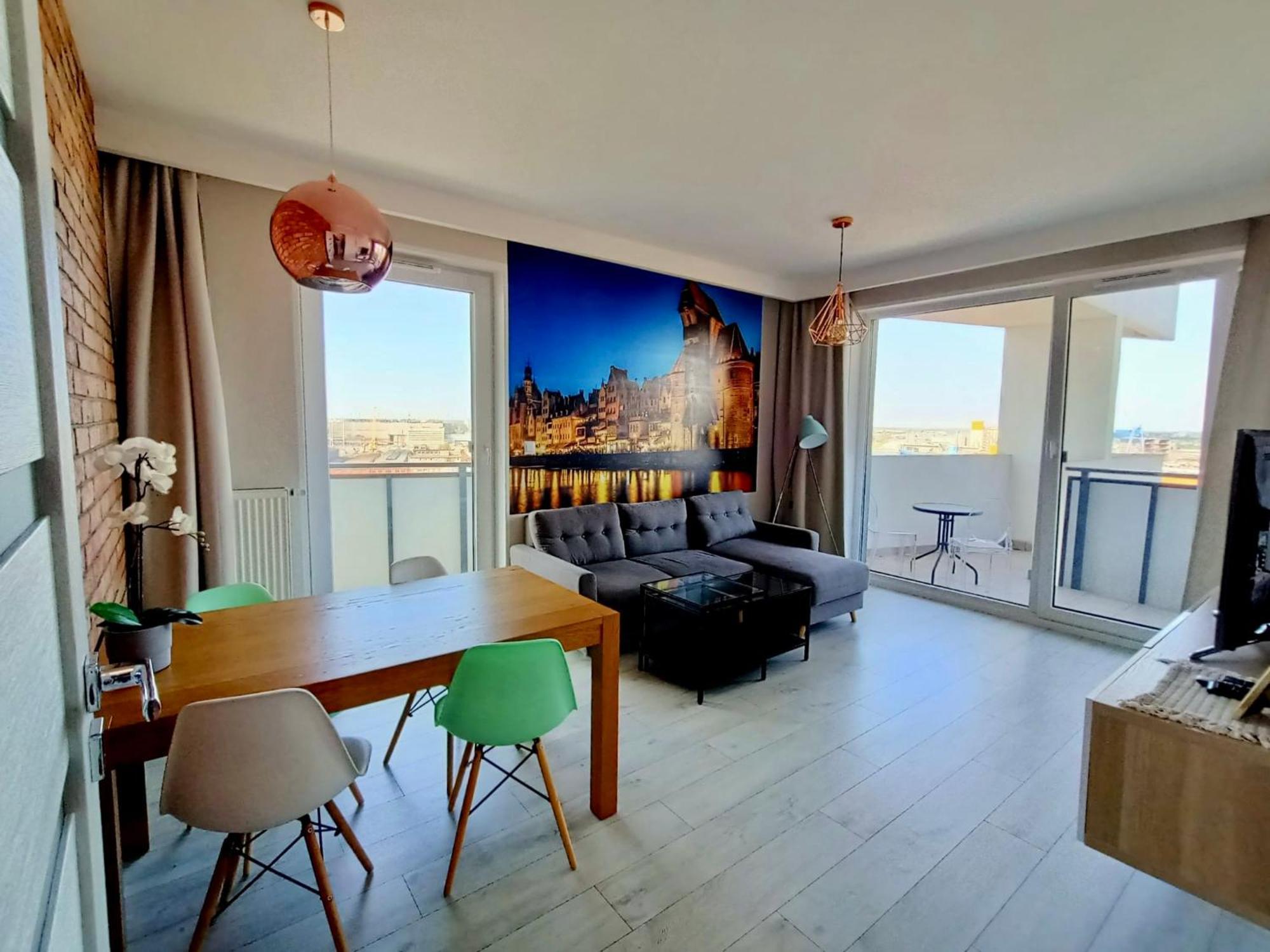Bastion Walowa - Luxury Apartment With Beautiful View กดัญสก์ ภายนอก รูปภาพ
